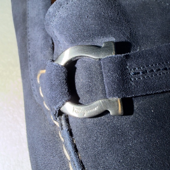 Ferragamo Gancini Suede Driving Shoes